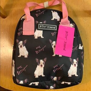 NWT Betsey Johnson frenchie bulldog lunch bag